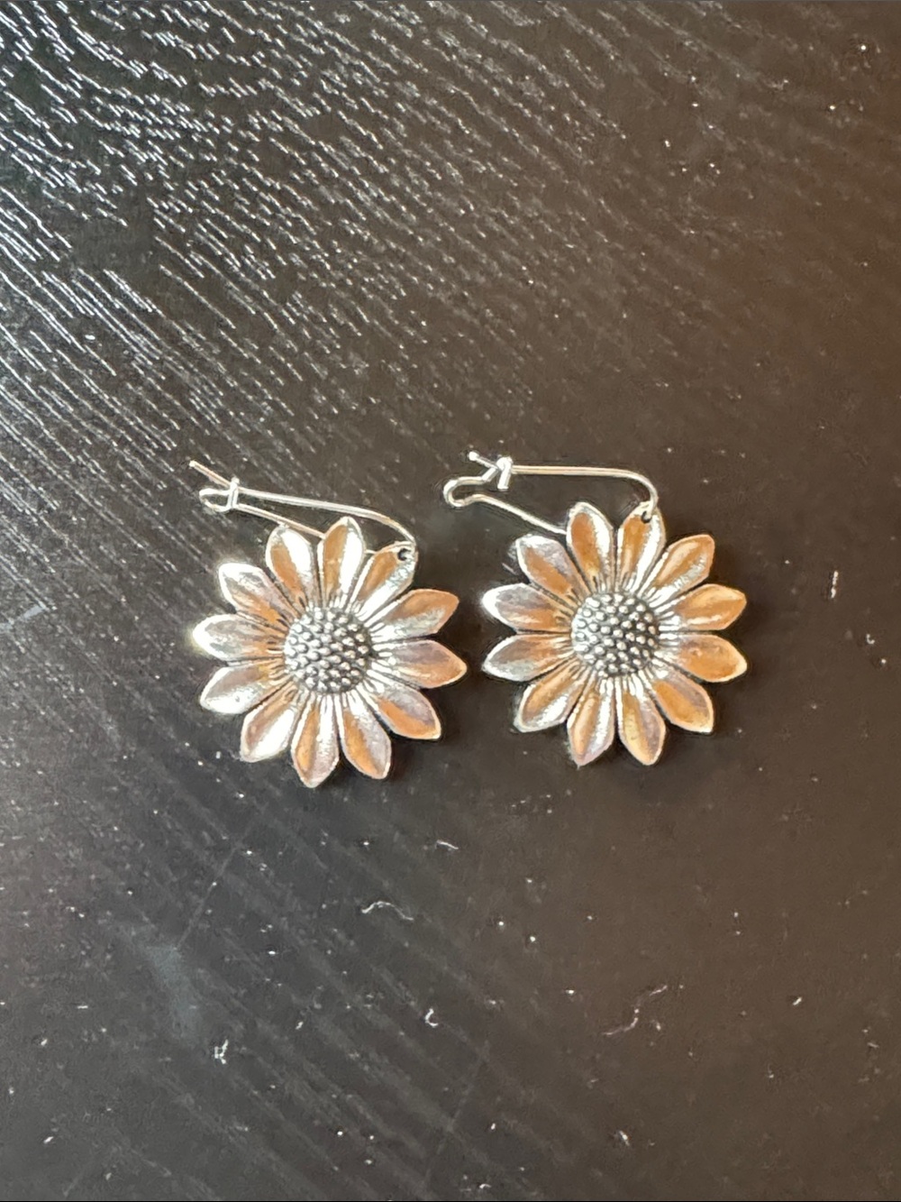 Silver Daisy Drop Earrings - Women Jewelry